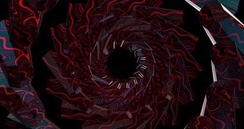 4K VJ Abstract Color Tunnel Animation 09