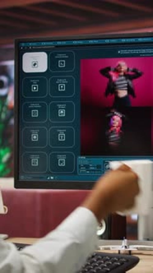 Computer Screen Displaying Image Editing Application