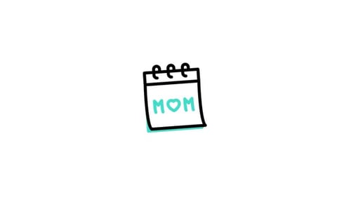 Animated Sketch Calendar Revealing Mom Text