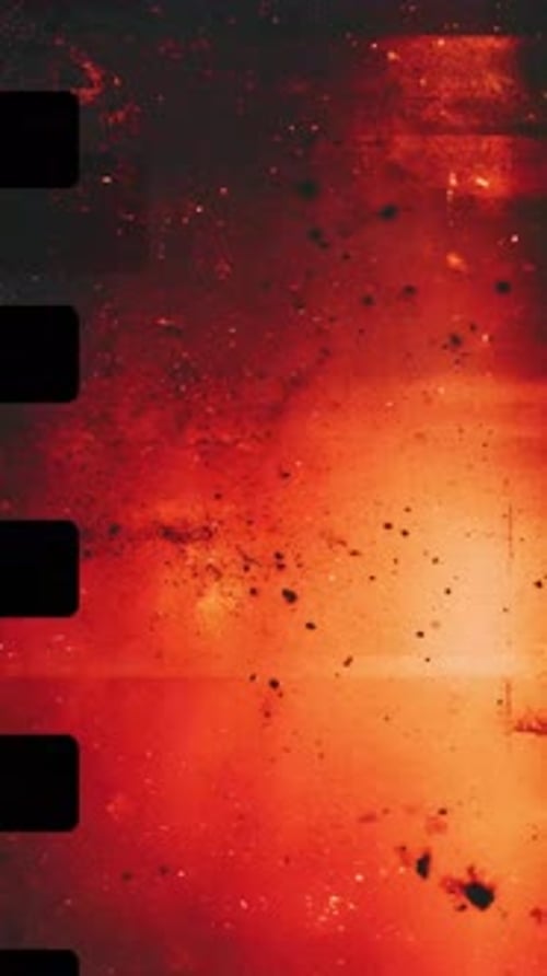 Abstract Fiery Grunge Film Burn Vertical Overlay