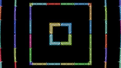 Des motifs géométriques éclatants pour des boucles VJ hypnotiques lors d'un festival de musique