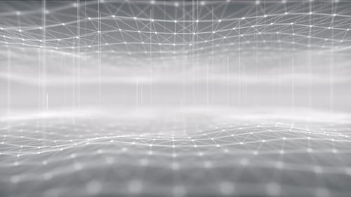 Abstract Waving Network Digital Grid Background Loop