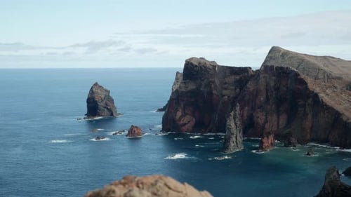 View on Ponta De Sao Lourenco, Madeira, tilt shot.