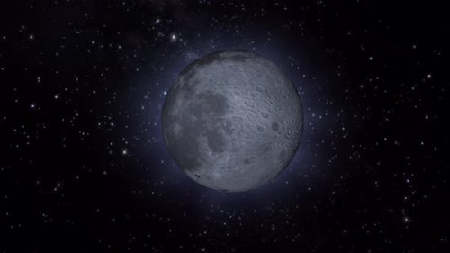 Moon In Space Background 4k Loop