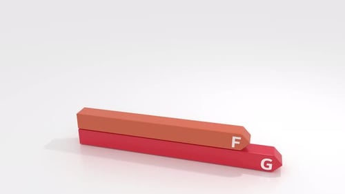 Animated 3D Energy Efficiency Rating Bar Chart Reveal
