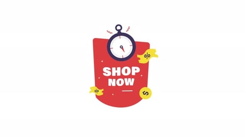 4k Shop Now Banner. Special Offer Concept Animation Video