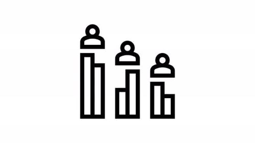 Animated Bar Graph with Rising Person Icons