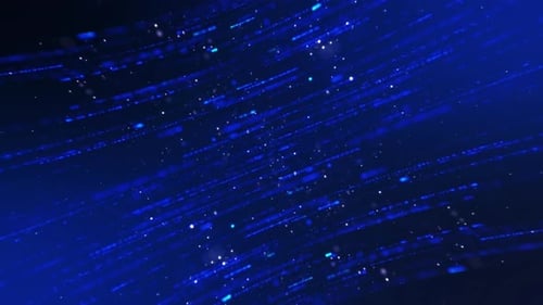 Abstract Blue Digital Particle Flow Background Animation