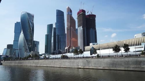 Moscow City District Over Moscow River