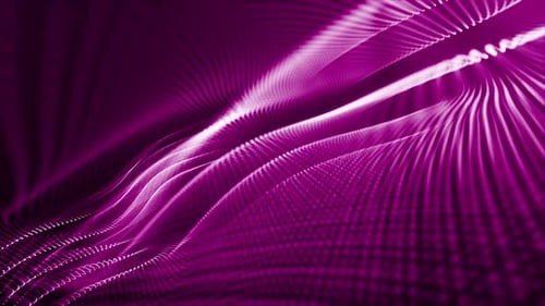 Pink Abstract Flowing Digital Particle Wave Background