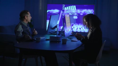 A Dedicated Team is Actively Engaged in Discussing Data Analysis Within a Contemporary Office Setup