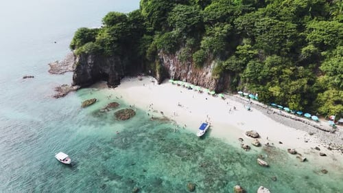 Paradise Beach At Coral Island, Guayabitos, Nayarit. Mexico