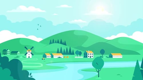 Greenery Landscape And Sunny Spring Weather