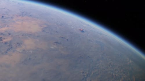 Filmmusik Animation eines Exoplaneten in einem anderen Sonnensystem