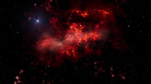 Cosmic Space Nebula Flow