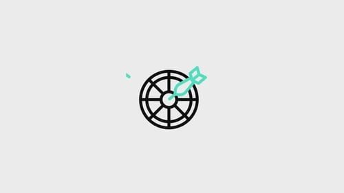Animiertes Dartscheibensymbol V1