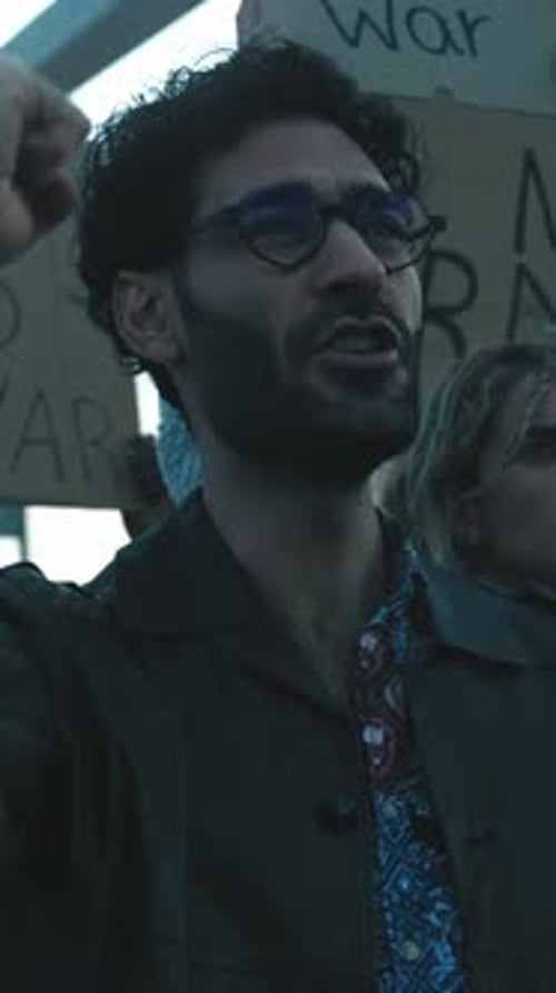 Passionate Crowd Protesting for Social Justice in City