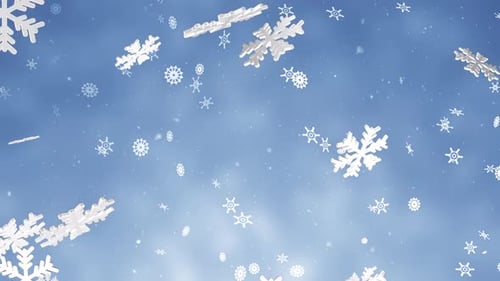 Winterweihnachten 3D-Schneeflocken V7