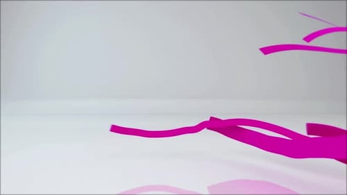 Dynamic Flowing Ribbons Abstract Background Animation