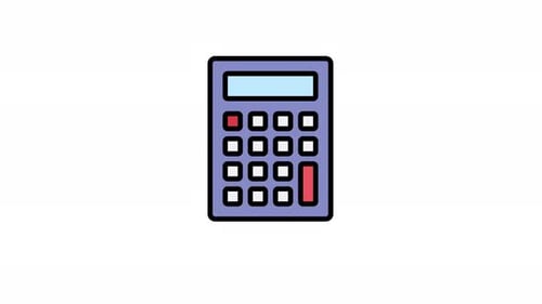 Animated Calculator Icon with Dynamic Button Presses