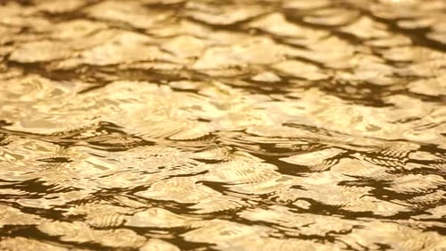 Sun Reflecting on Sparkling Sea Lake Water Surface Ocean at Sunset Sunrise Sunrays Flickering in