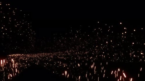 Golden Sparkle Particles Reveal Element