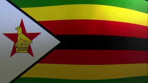 Zimbabwe National Flag Waving Animation