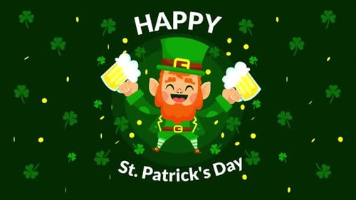 happy saint patrick's day animation 4k