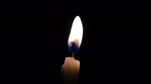Slow motion candle flame