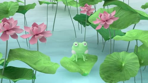Frosch auf einem Blatt