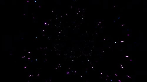 Neon Glitter Particles In Space