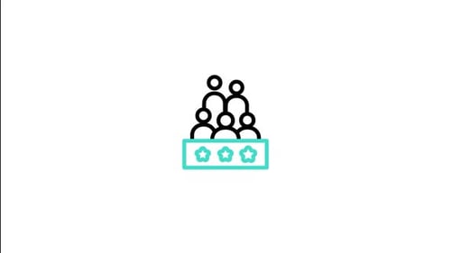 Flat Design People and Stars Rating Animation