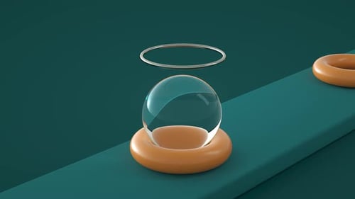 3D Liquid Sphere Infinite Loop Animation