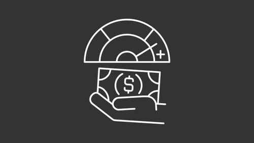 Minimalist Line Icon Animation for Financial Rating and Credit Score
