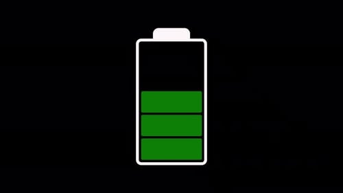 Battery Charge Level Indicator Loop Animation