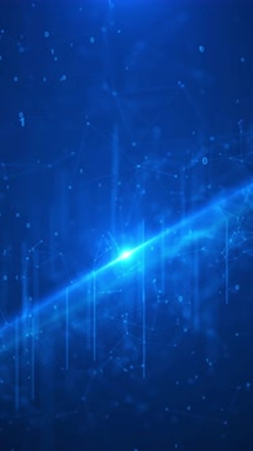 Complex futuristic network Abstract lines dots connect background. machine learning,