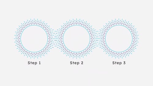 Scientific research radiating empty infographic template animation