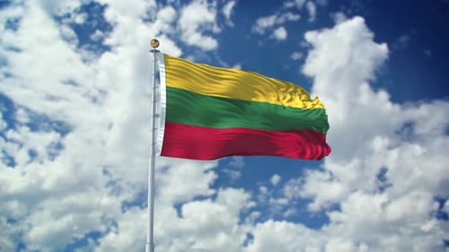 Lithuania Realistic Waving 4k