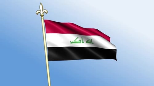 Flagge des Iraks weht