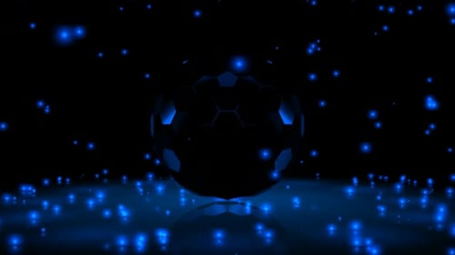 Background with Falling Blue Particles, Unique Design, 3D Render, Figure, Exclusive