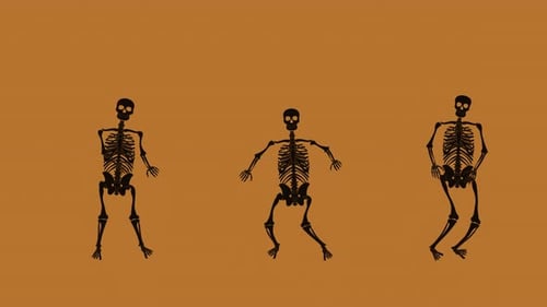 Three Skeleton Dancing Transparent Overlay
