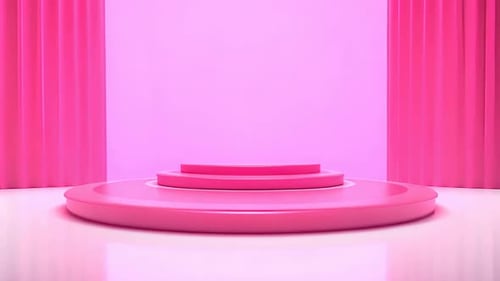podium Futuristic showcase with platform for product displaying. Empty modern stage display