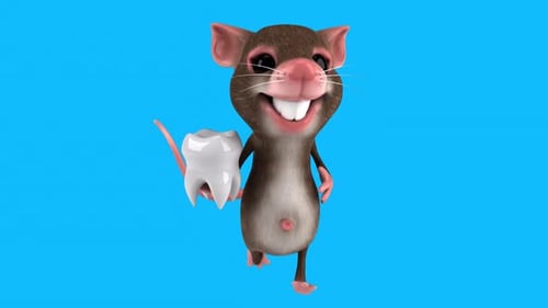 Fun 3D cartoon mouse (with alpha channel included)