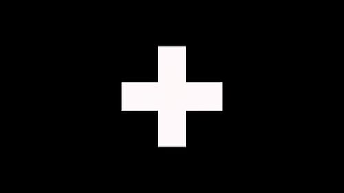 Stanza Collection: A plus sign in center in scale in transition