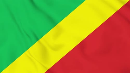 Seamless Loop of the Waving Flag of the Republic of the Congo