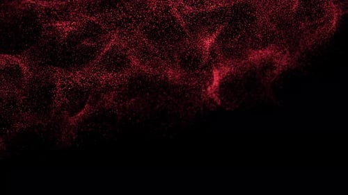 Fluid Red Particle Wave Abstract Motion Background