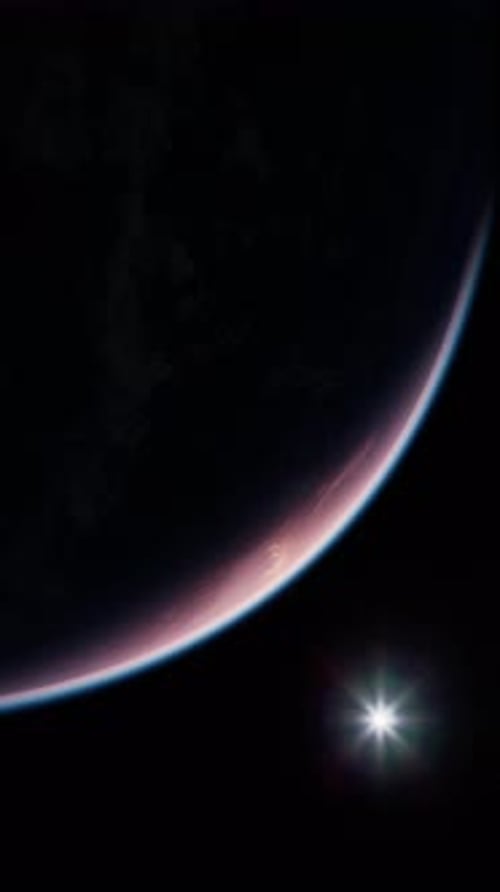 Surface of Earth Planet in Deep Space Vertical