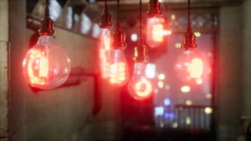 Old Retro Vintage Incandescent Light Bulb