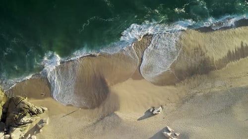 Aerial view of Playa del Divorcio, Cabo San Lucas, Baja California, Mexico.