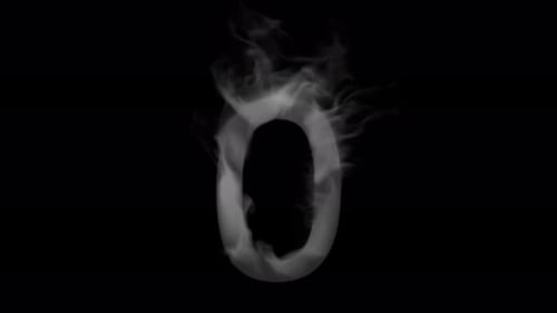 Animated Smoke Reveal for Number Zero